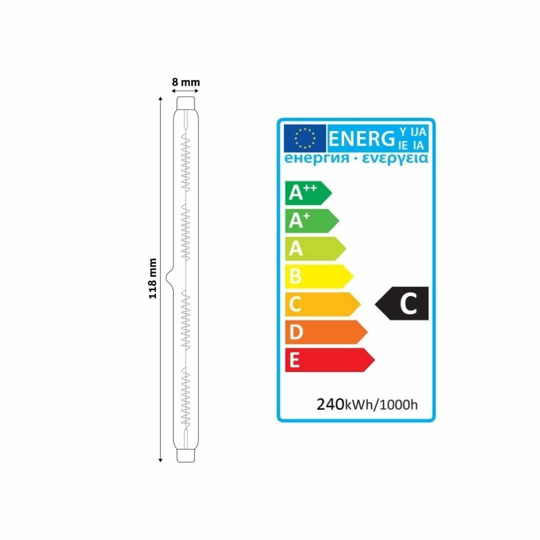 Žarnica halogenska R7s 118mm 240W
