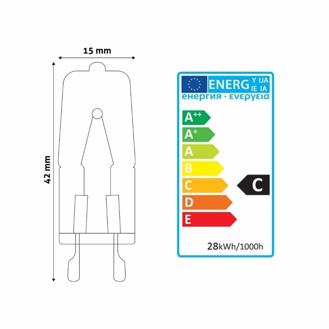 Žarnica halogenska G9 28W