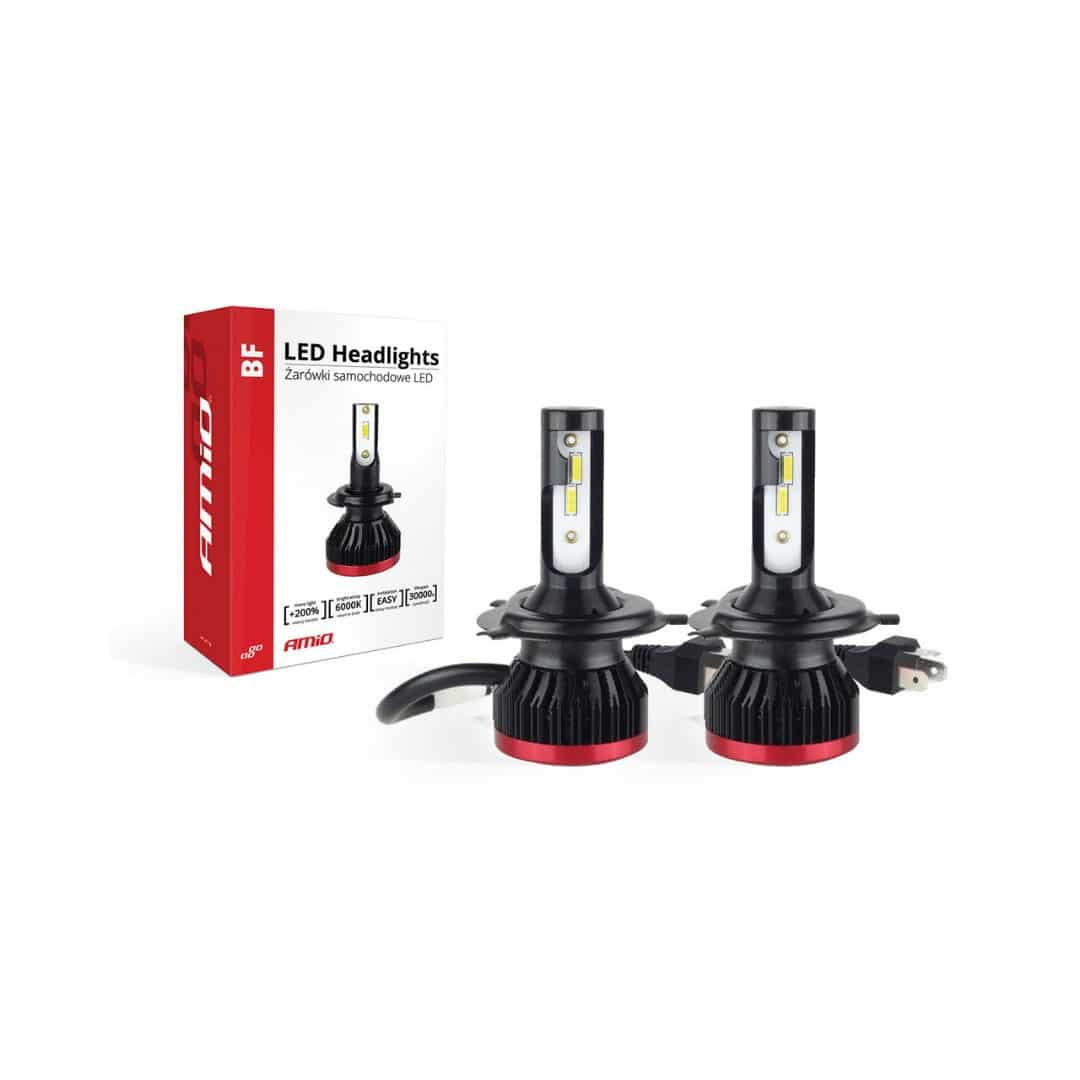 LED kit za glavne luči H4 3100lm 6000K AMiO 2 kosa