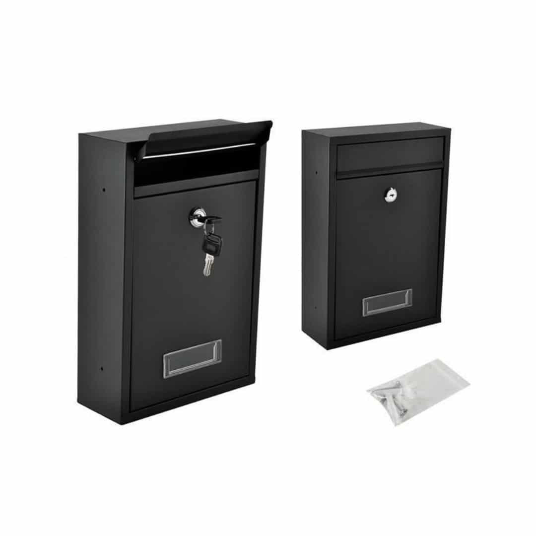 Poštni nabiralnik M INOX črn