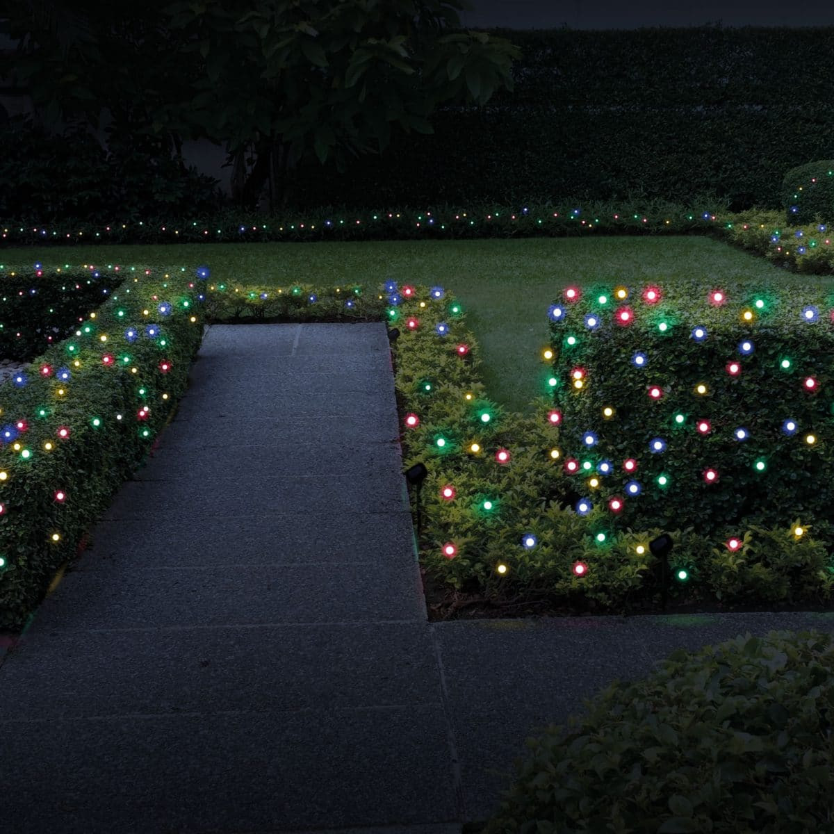 LED solarna svetilka 50 kosov pisanih LED 2 funkciji 5 + 2 m
