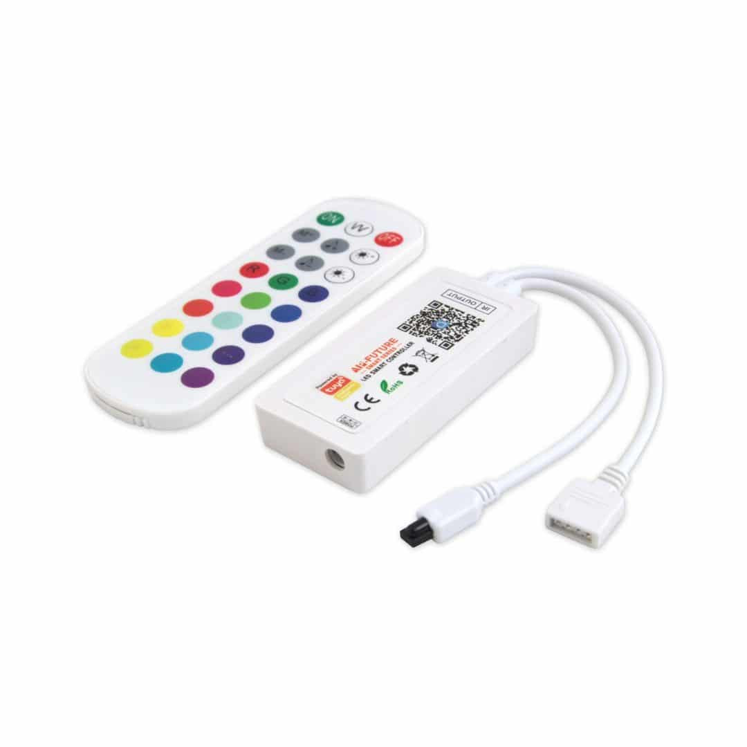 Wi-Fi smart kontroler z IR daljincem za RGB LED trakove 5-24V 6A DC Tuya