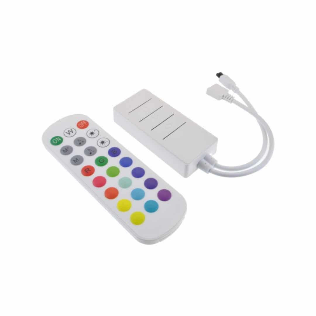 Wi-Fi smart kontroler z IR daljincem za RGB LED trakove 5-24V 6A DC Tuya