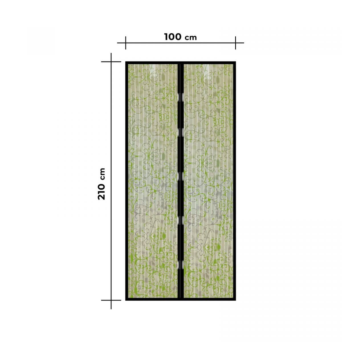 Magnetna mreža proti komarjem za vrata 100 x 210 cm - cvet – slika 6
