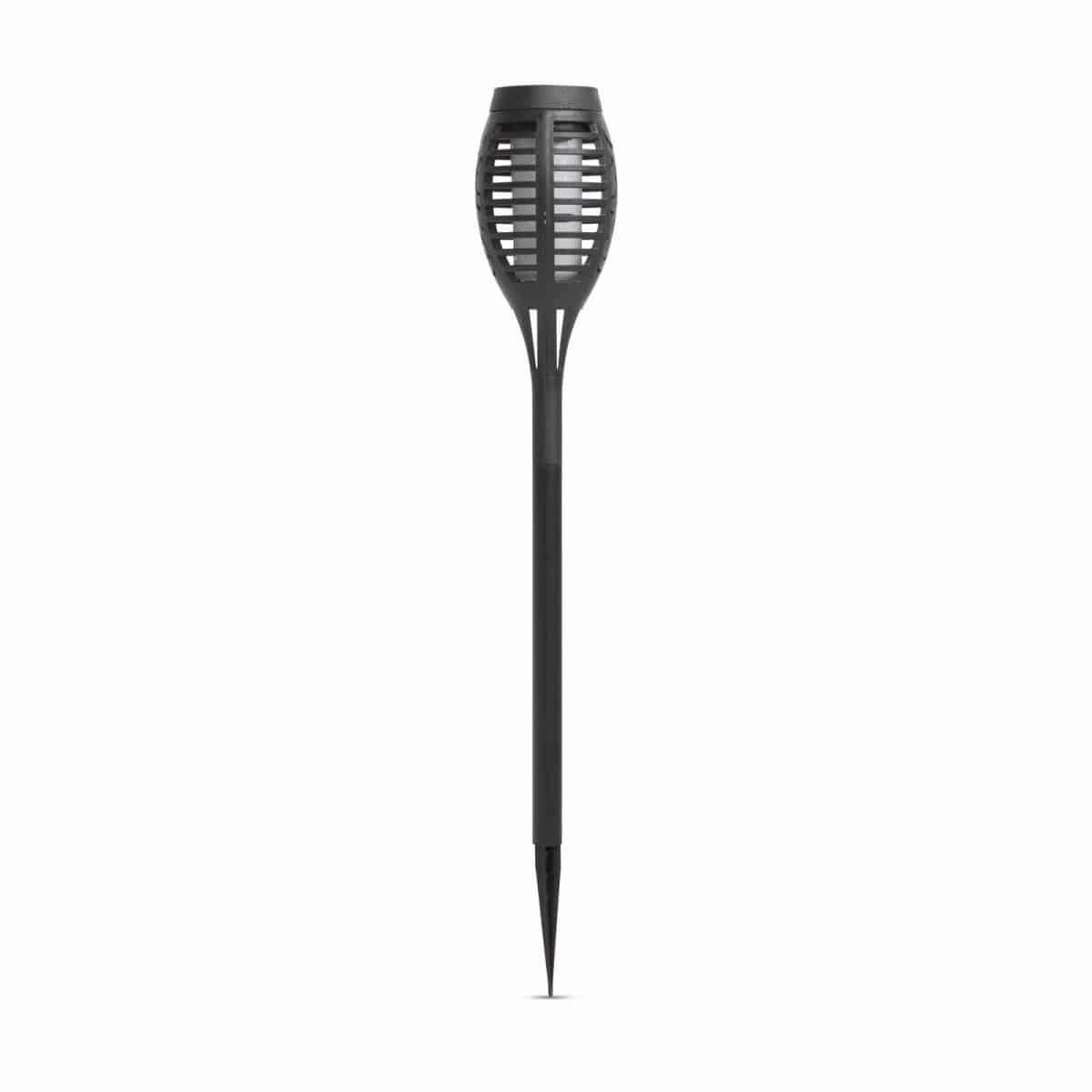 LED solarna svetilka z efektom plamena - 4 kos - črna - plastika - 390 x 75 mm