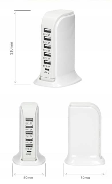 USB polnilna postaja 6xUSB 1,5m