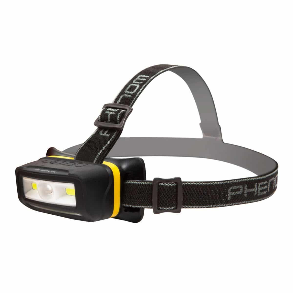 Naglavna / čelna polnilna LED svetilka vodotesna IP65 - Li-ion baterija, s senzorjem gibanja - 4 COB LED