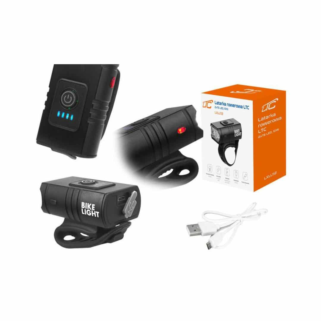 Mini ALU LED sprednja svetilka za kolo super svetla 2x T6 LED 10W 1200mAh USB