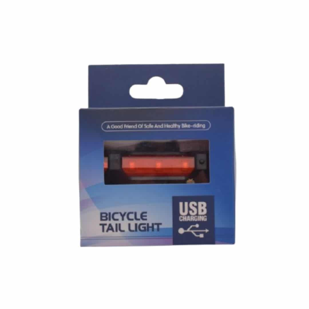 LED zadnja svetilka za kolo USB polnjenje rdeča