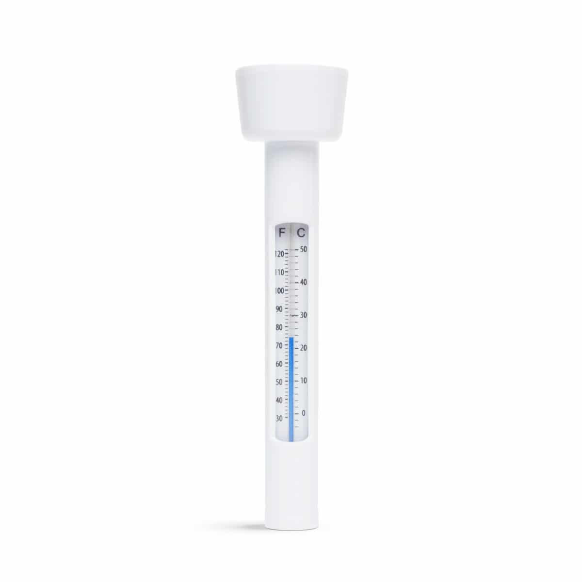 Analogni termometer za bazen na vrvici 17 x 4,5 cm bel