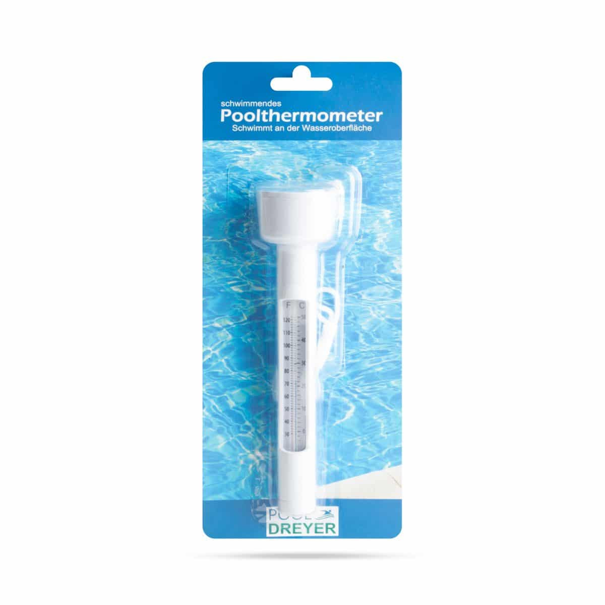 Analogni termometer za bazen na vrvici 17 x 4,5 cm bel