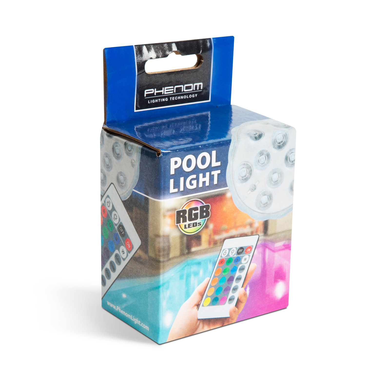 RGB LED vodotesna lučka za bazen z daljincem ⌀7cm