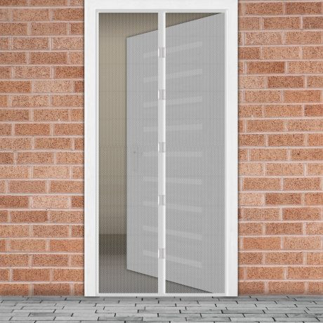 UV paket proti insketom – magnetna mreža za vrata bela 210x100cm + 3x komarnik za okno 150×150cm bel + UV LED past za insekte