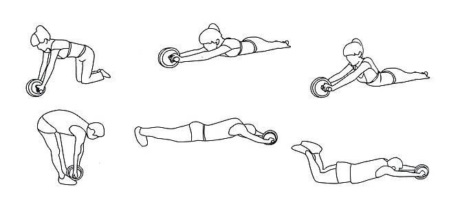 Ab wheel fitnes pripomoček za krepitev trebušnih mišic