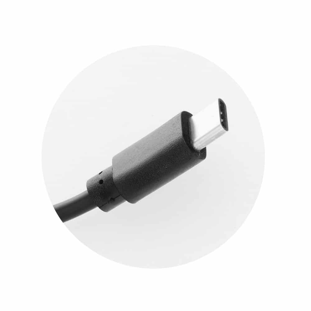 Omrežni polnilec s snemljivim kablom USB-C 2A