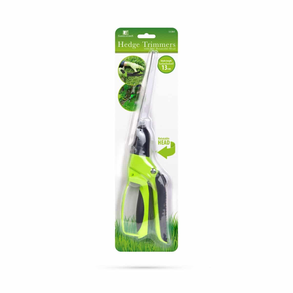 Škarje za živo mejo - z vrtljivo glavo za 360 ° - 350 x 130 x 40 mm