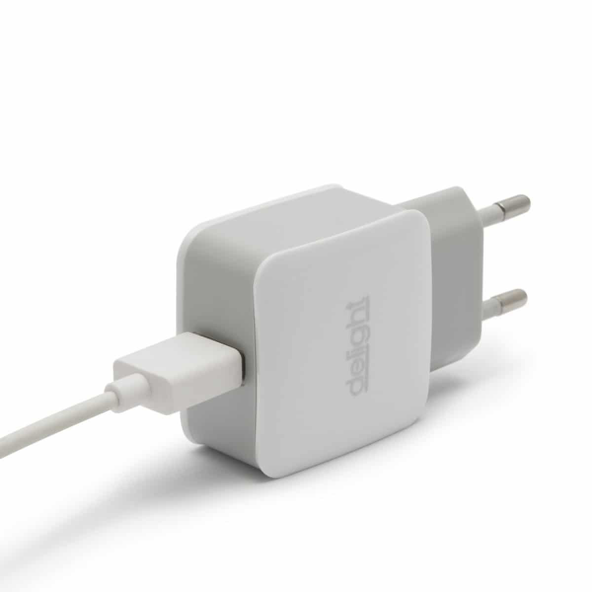 Omrežni polnilec 1 x USB - bel