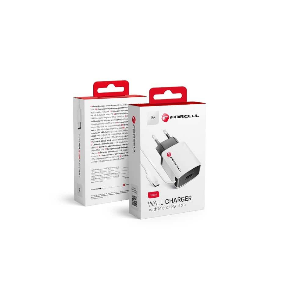 Omrežni polnilec 2A 1x USB + kabel
