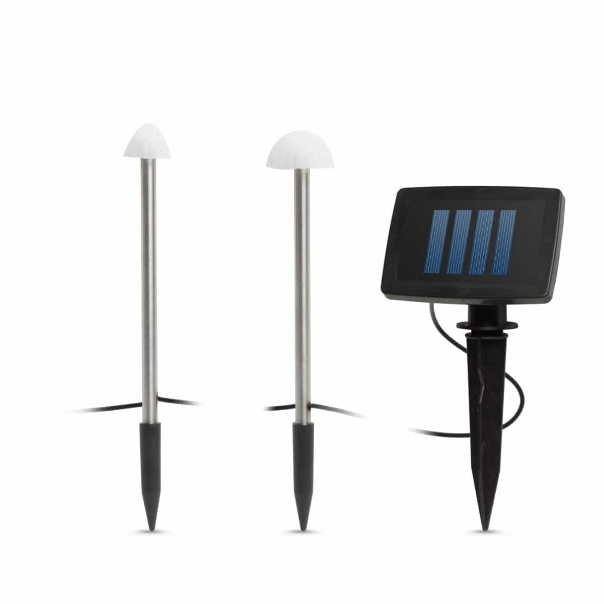 LED solarna svetilka - 12 mini gob - toplo bela - 24 cm x 4 m
