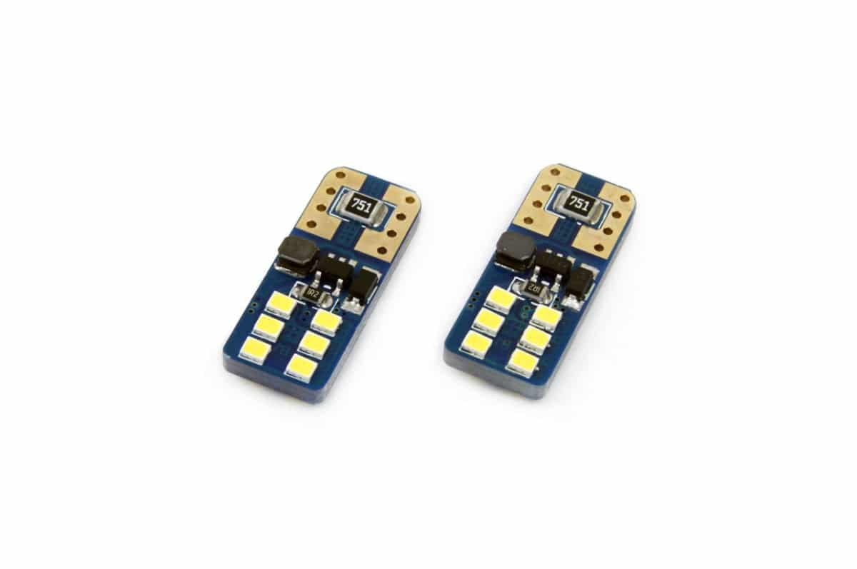 Avto LED sijalka T10 W5W 12 LED 2016 UltraBright 2W 5600K 2 kosa