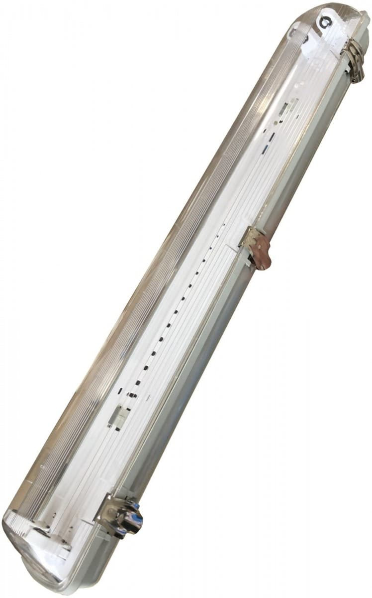 T8 vodotesna svetilka za 2 LED sijalki 120cm PVC