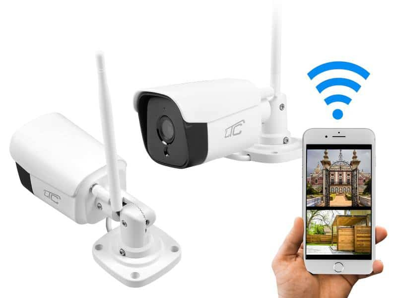 Zunanja IP kamera, bela, WiFi, 2.0MP IP66 MicroSD-128GB