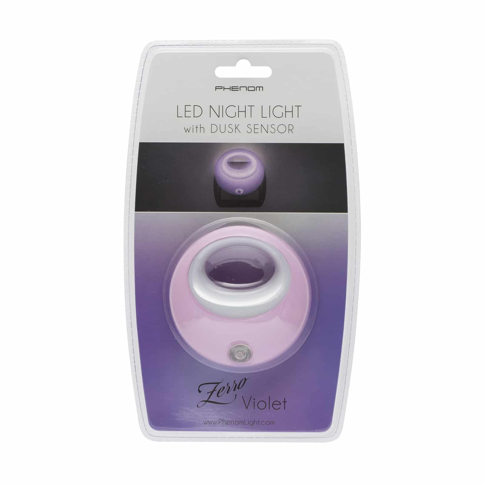 LED nočna lučka s senzorjem svetlobe roza 1W za v vtičnico
