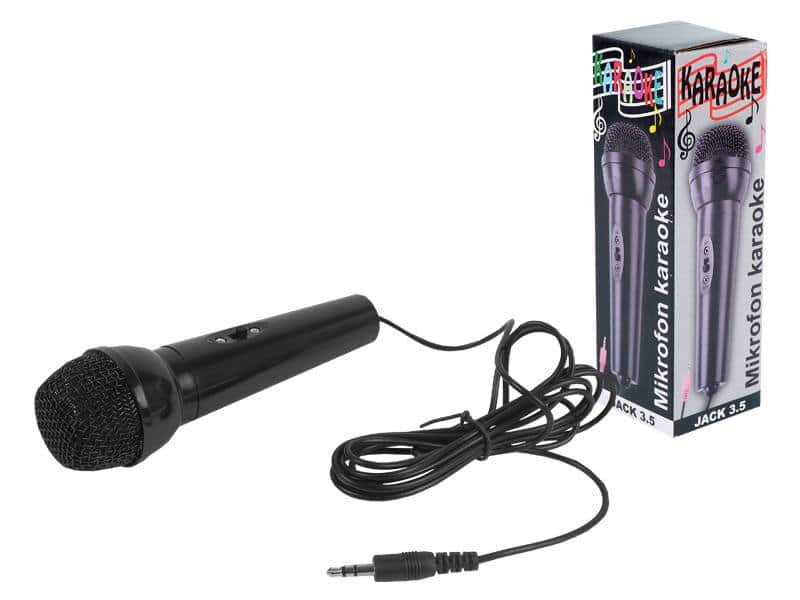 Žični karaoke mikrofon s 3,5-milimetrskim vmesnikom mini jack