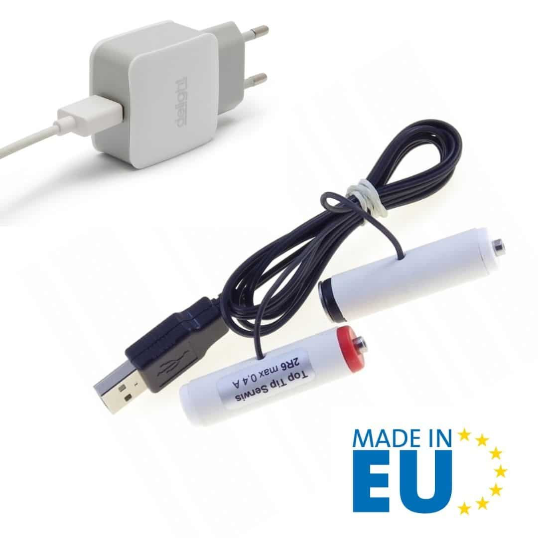 USB nadomestek baterij 2xAA 2R6 3V 500mA + USB napajalnik