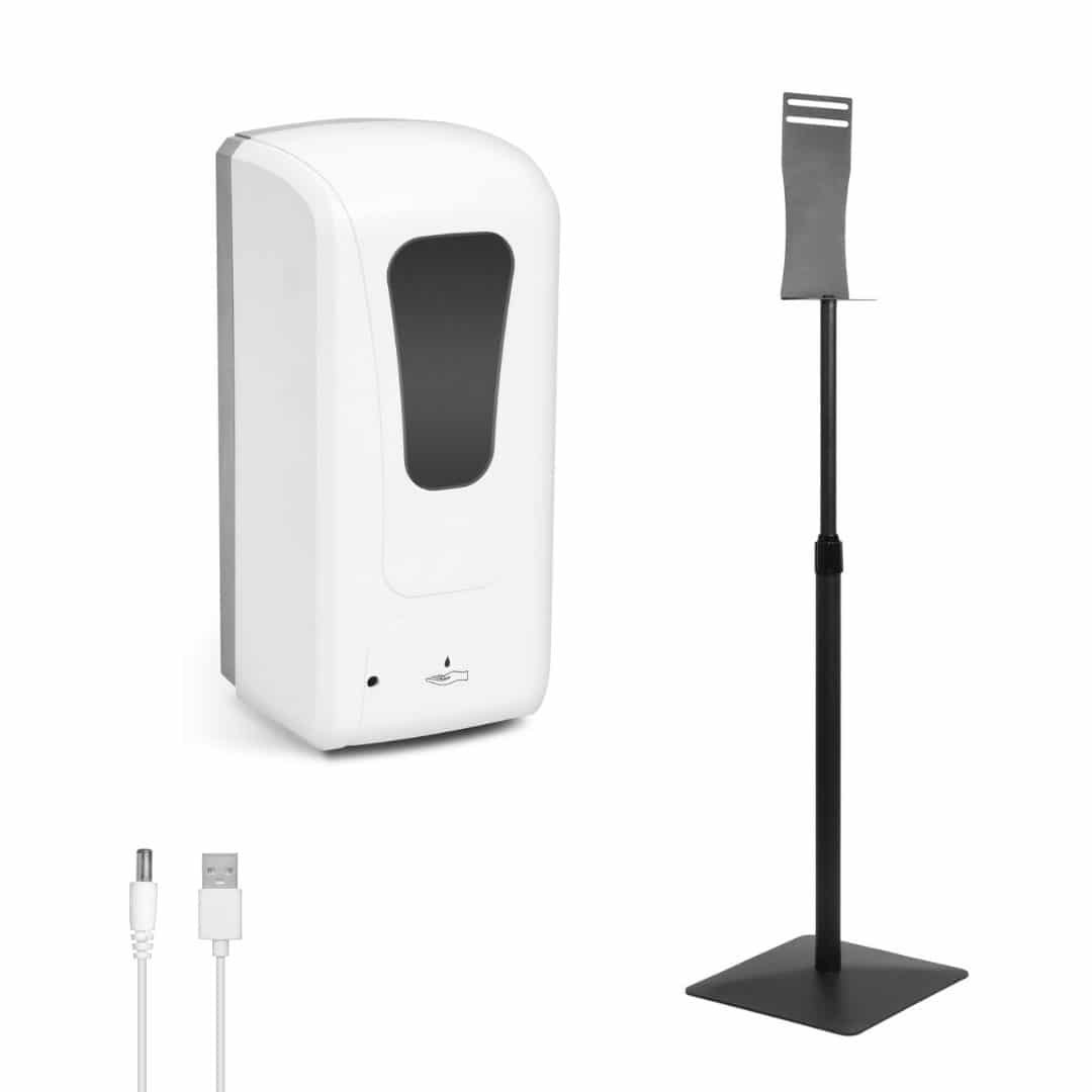 Set senzorski dozirnik mila ali razkužila 1000 ml + kovinsko stojalo 150cm