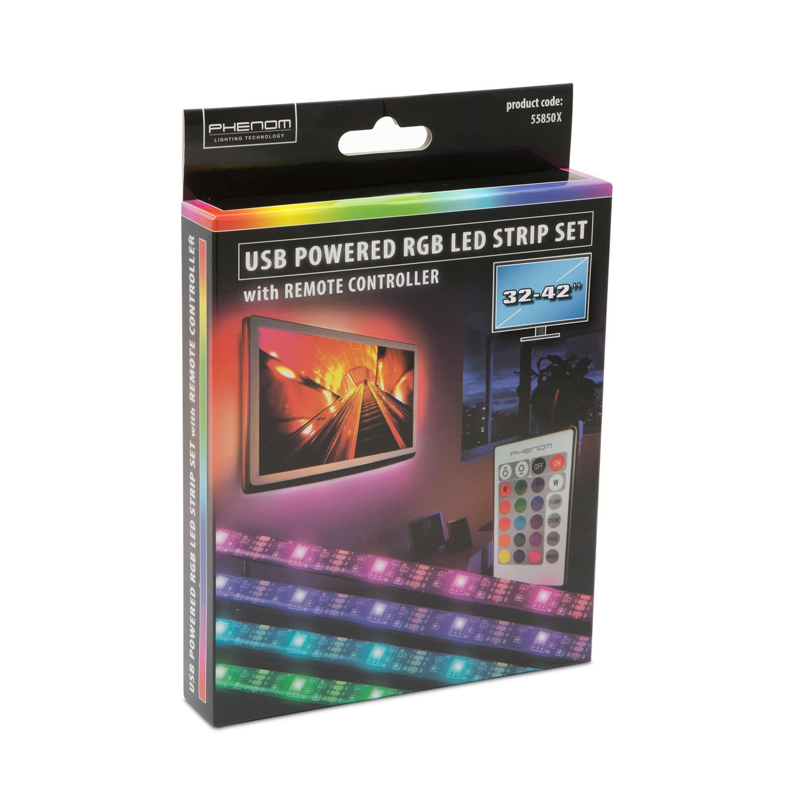 USB RGB  LED trak s kontrolerjem - 32 - 42 " 2 x 37 cm, 2 x 70 cm