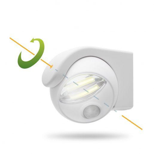 COB LED baterijska svetilka s senzorjem gibanja 3xAA