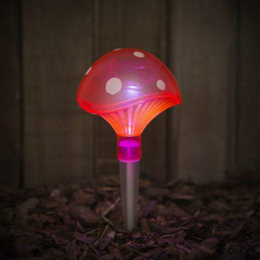 6x LED solarna svetilka v obliki gobe več barv