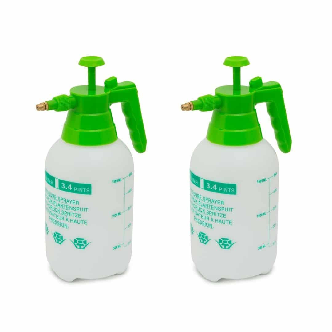 2x razpršilna steklenica s prostornino 1,5 L in 3 bar