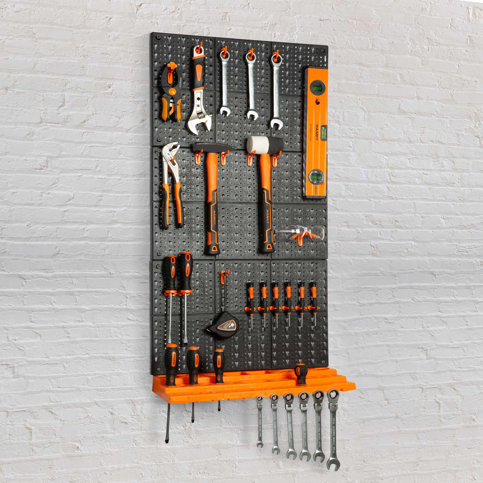 Stenski organizator orodja - 3 deske, 50 x 33 cm