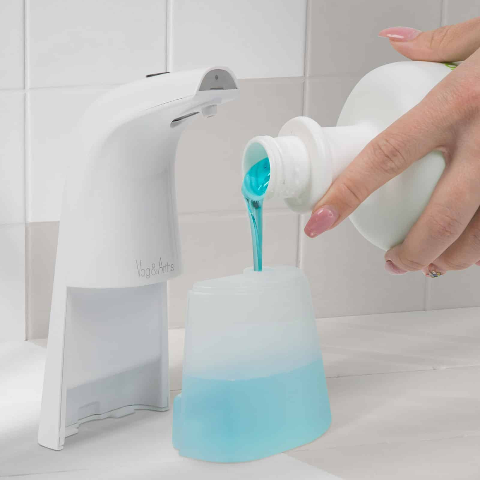 Senzorski dozirnik penastega mila 250 ml stoječa / stenska montaža USB + baterija