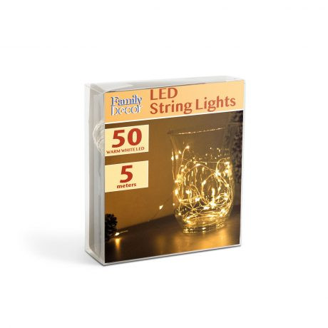 3x 50 LED 5m božično - novoletne micro LED lučke na baterije 3xAA toplo bele