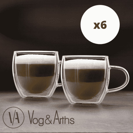 6x skodelica za cappuccino z dvojno steno - 250 ml