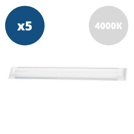 5x LED stropna svetilka 120cm 36W 230V nevtralno bela 4000K
