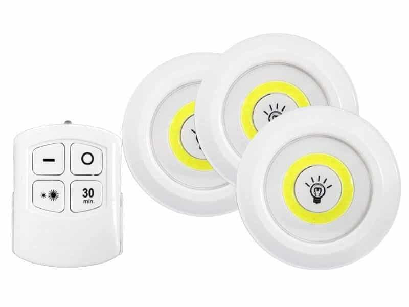 Set 3 COB LED baterijskih svetilk z daljincem 3x1W 3xAAA