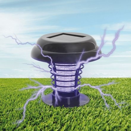 Solarna UV LED past za komarje in insekte z obešalnikom črna