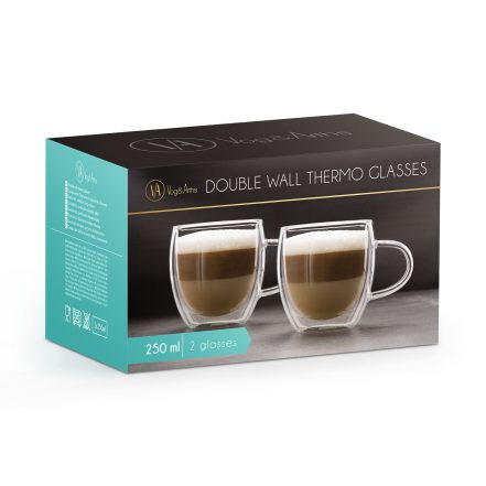 Set skodelic za cappuccino z dvojno steno 250 ml 2 kos / škatla