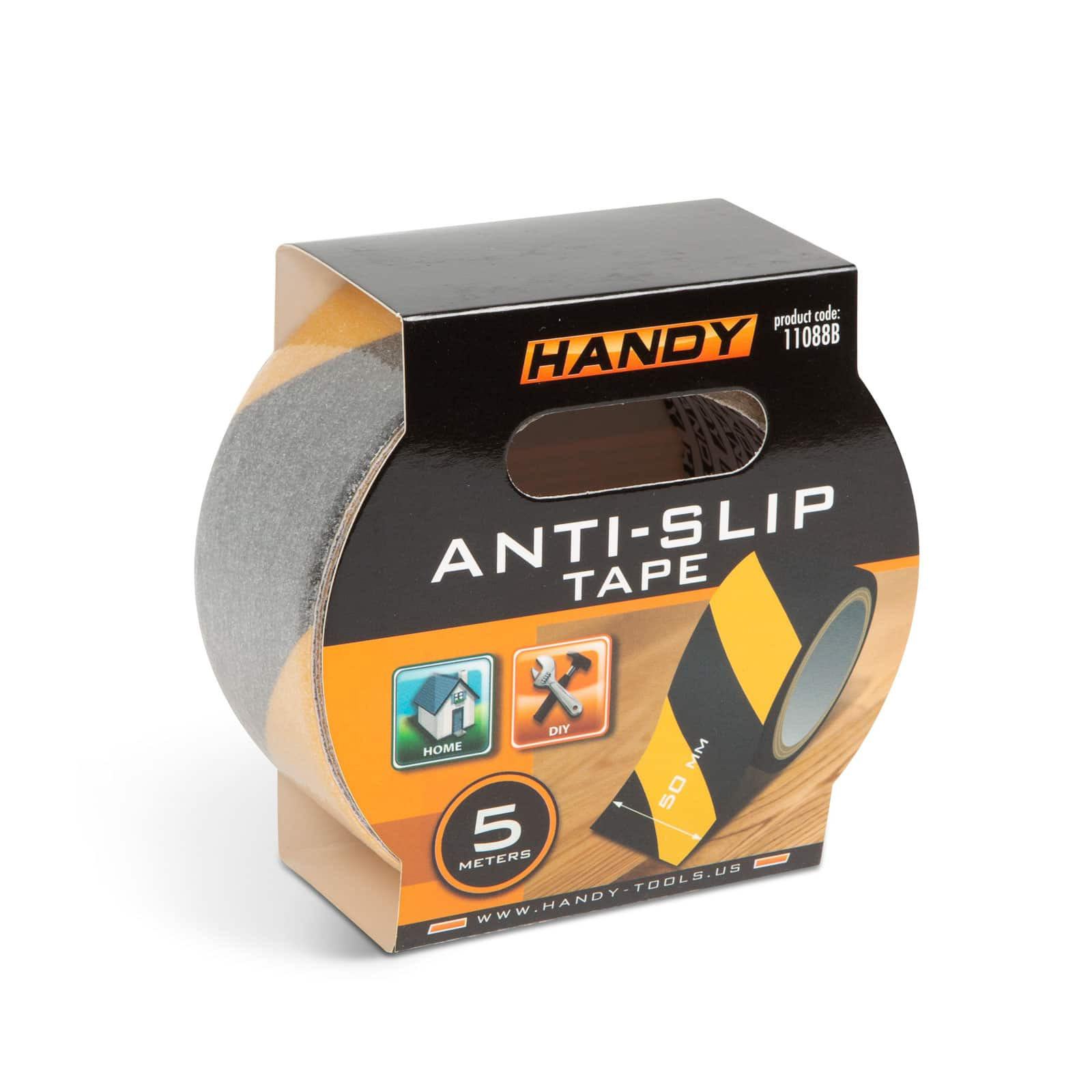 Samolepljivi protizdrsni trak 5 m x 50 mm rumeno / črn