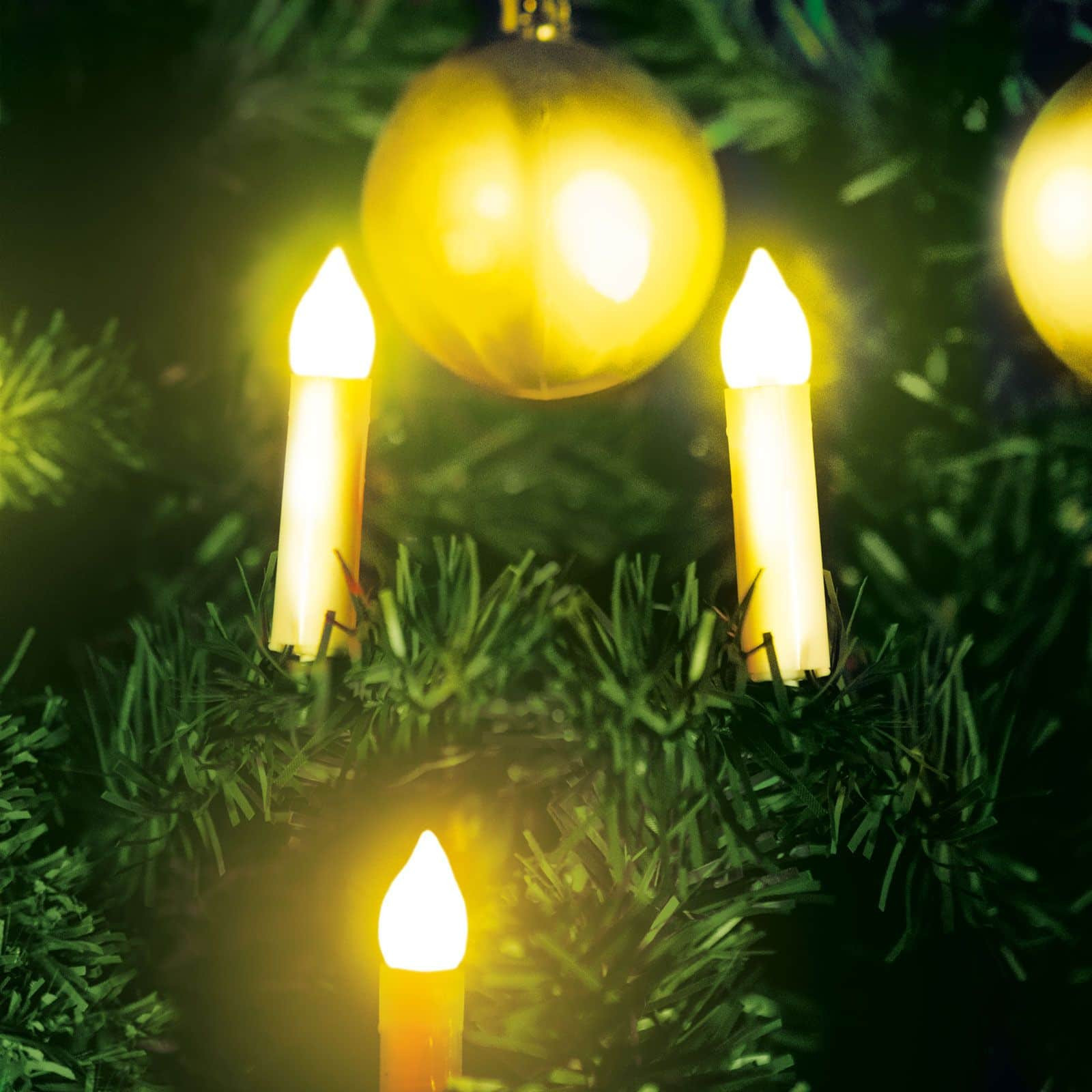 Božična LED dekoracija sveče - toplo bele - 10 LED - 2xAA