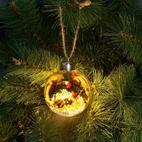 LED dekoracija za božično drevo - toplo bela - 8 cm