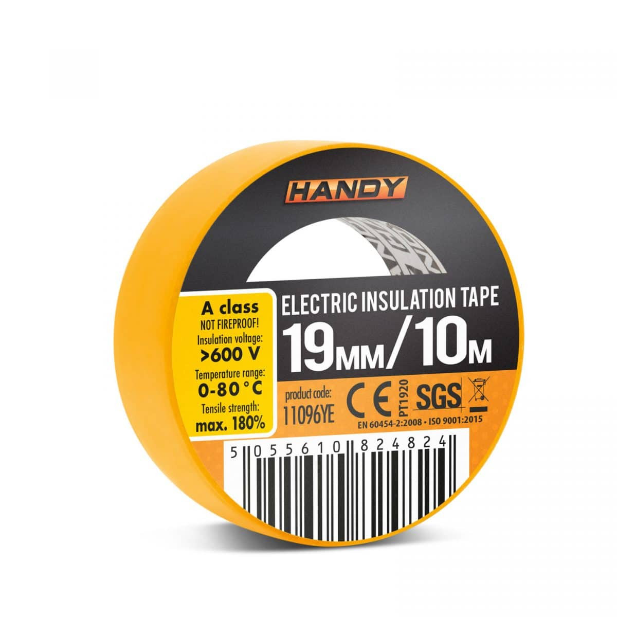 Izolacijski trak 19 mm 10 m rumen