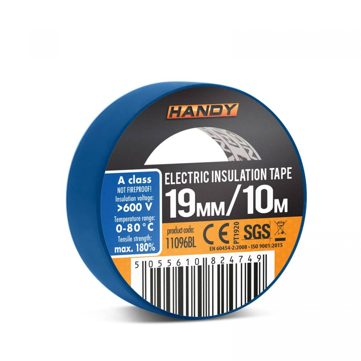 Izolacijski trak 19 mm 10 m moder