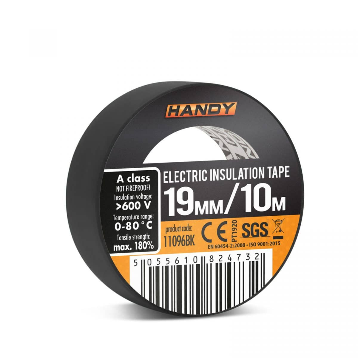 Izolacijski trak 19 mm 10 m črn