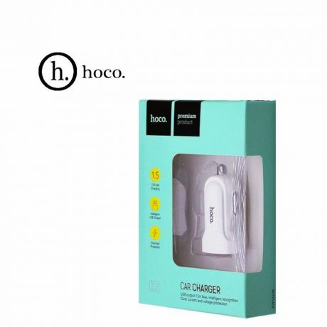 HOCO premium avtopolnilec 1,5A bel