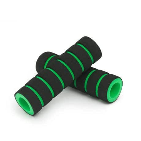 Ročaj za kolo iz pene črno - zelena 110mm